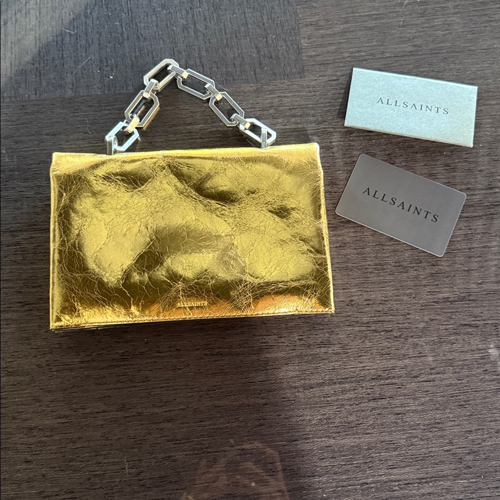 All Saints Gold Mini Bag